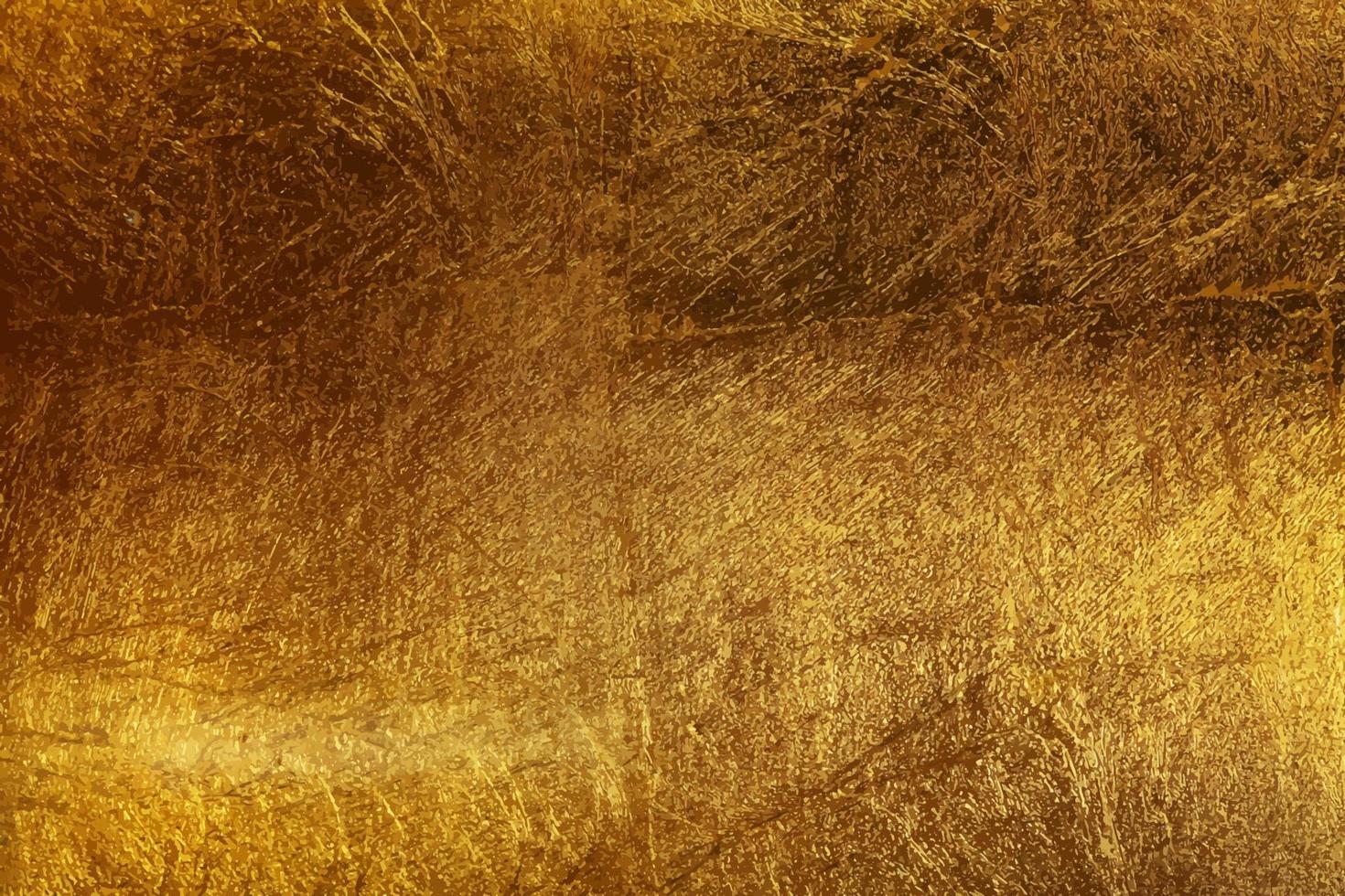 glänsande gula blad guldfolie textur bakgrund vektor