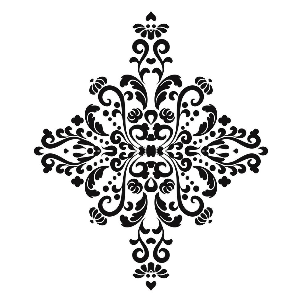 mehndi pattern.wiederverwendbare florale Malschablonen. für die Gestaltung von Wand, Speisekarten, Hochzeitseinladungen oder Etiketten, für Laserschneiden, Intarsien. digitale Grafiken. Schwarz und weiß. vektor