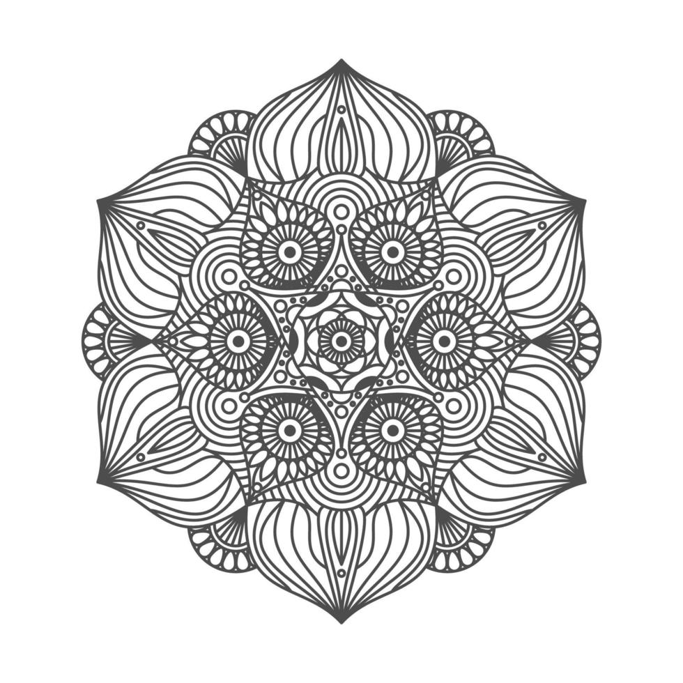 elegantes und einzigartiges Mandala vektor