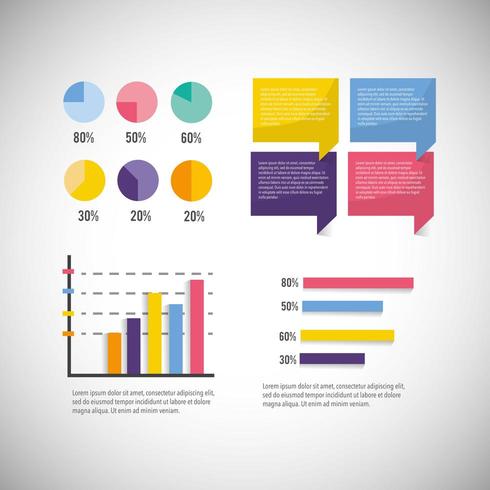 infographic affärsdiagram med informationsstrategi vektor