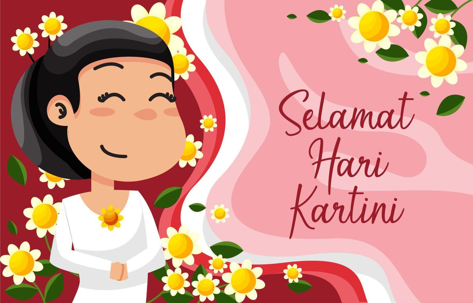 Selamat Hari Kartini Hintergrund vektor