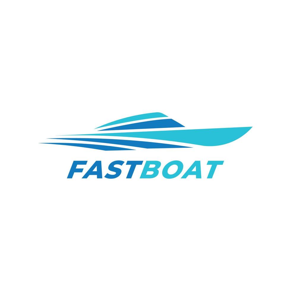 Schnellboot-Logo-Vektor, abstraktes Schiffssegelboot-Logo, Markenidentität für das Bootsgeschäft vektor