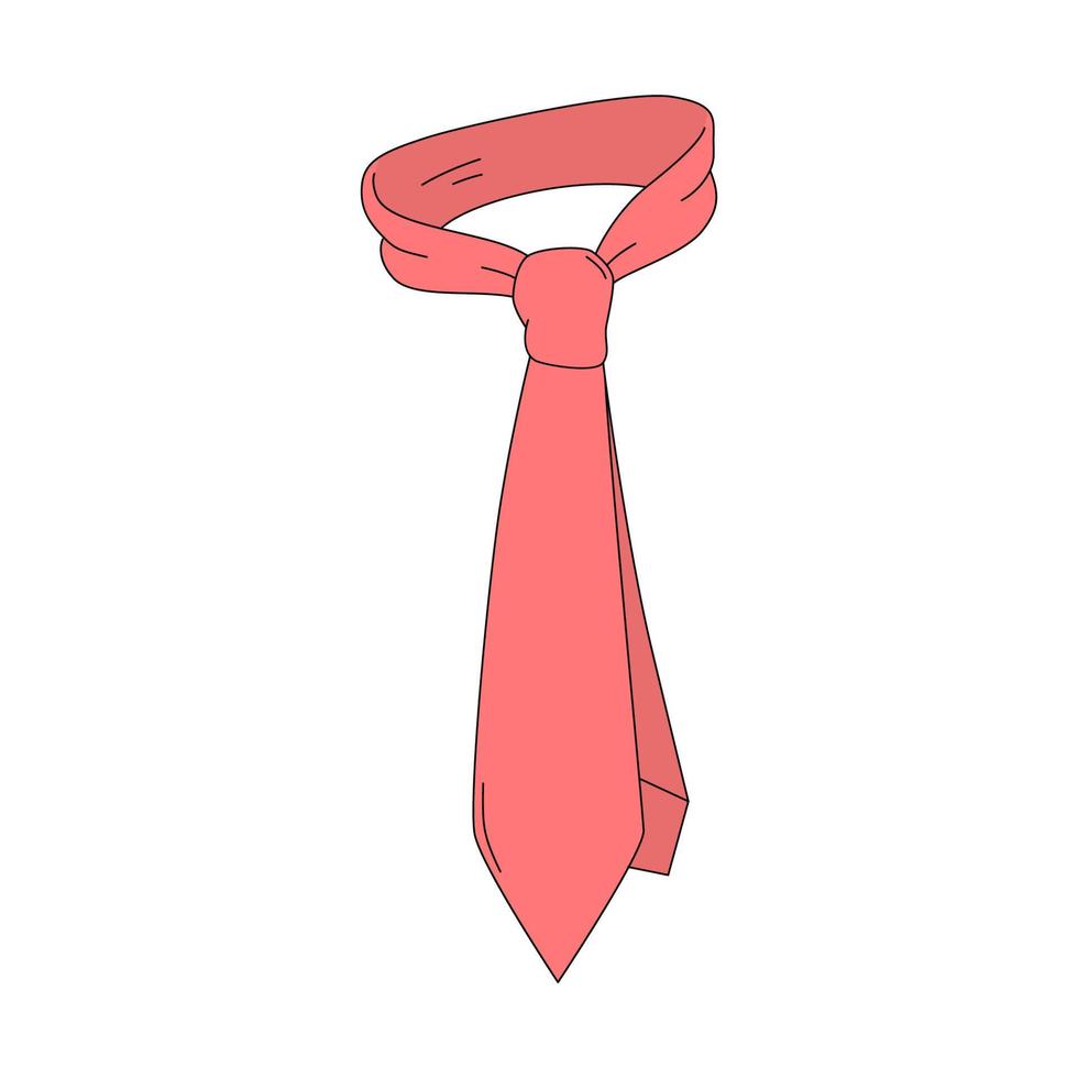 vektorkarikaturillustration der krawatte lokalisiert auf weißem hintergrund. Symbol der Kleiderordnung im Büro vektor