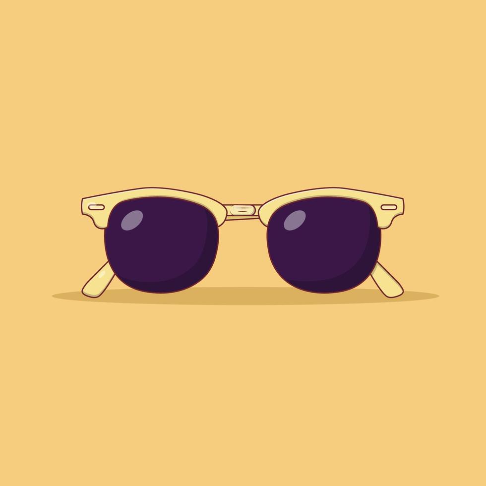 Sonnenbrillen-Vektor-Symbol-Illustration. Brillenvektor. flacher karikaturstil geeignet für web-landingpage, banner, flyer, aufkleber, tapete, hintergrund vektor