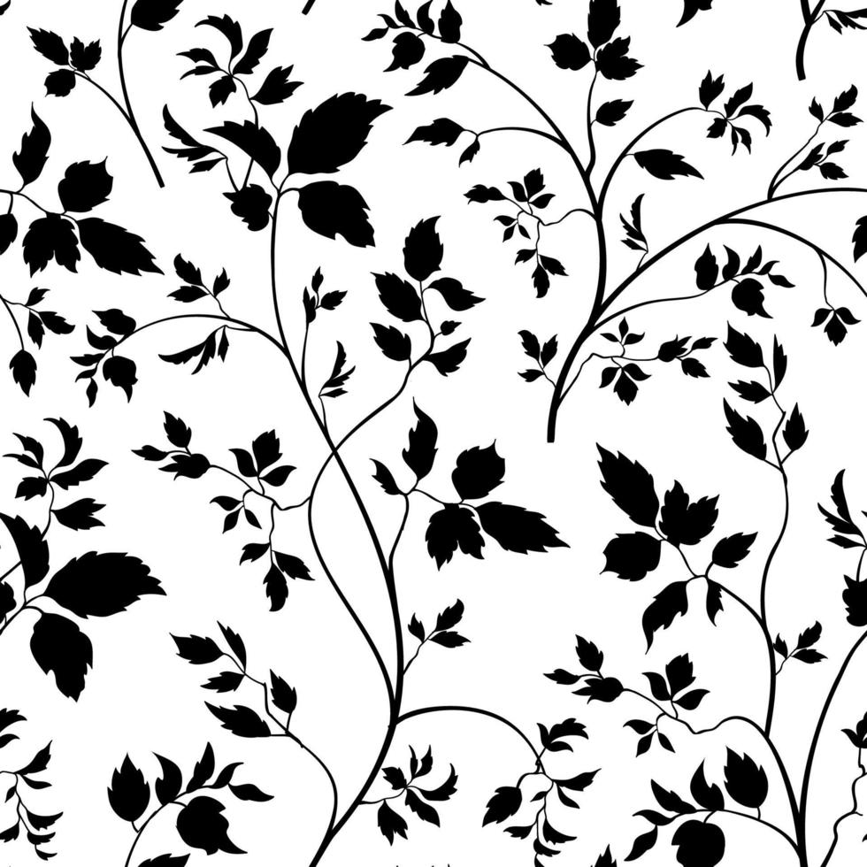 florales nahtloses Muster. blumen mit blättern dekorativer textur. gedeihen Natur Sommergarten strukturierten Hintergrund vektor