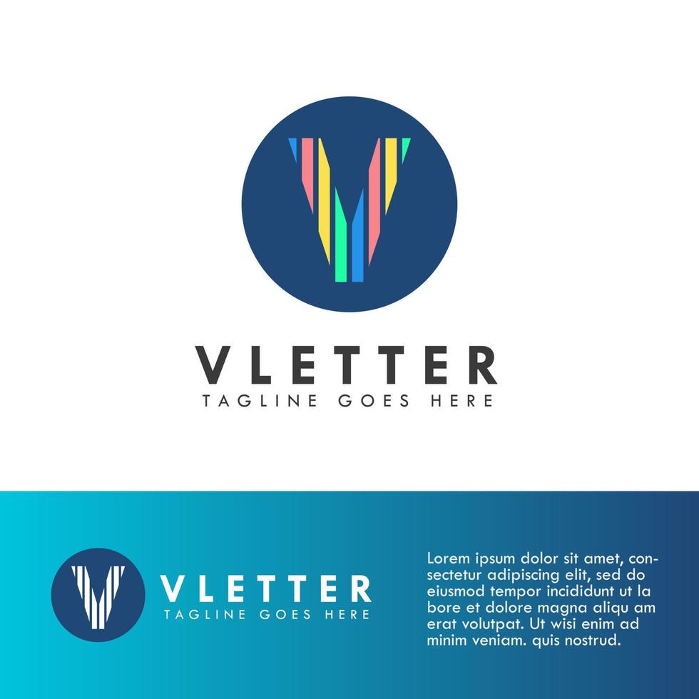 Alphabet V Brief Logo und Icon Design vektor