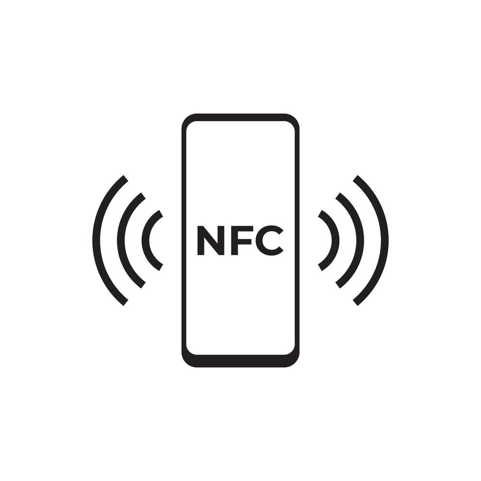 NFC-Zahlungstechnologie mit Smartphone-Vektorsymbol vektor