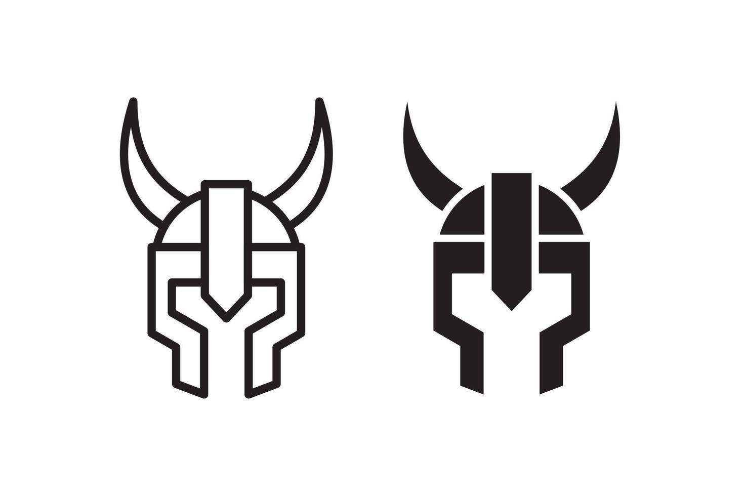horned viking pansarhjälm vektor ikon