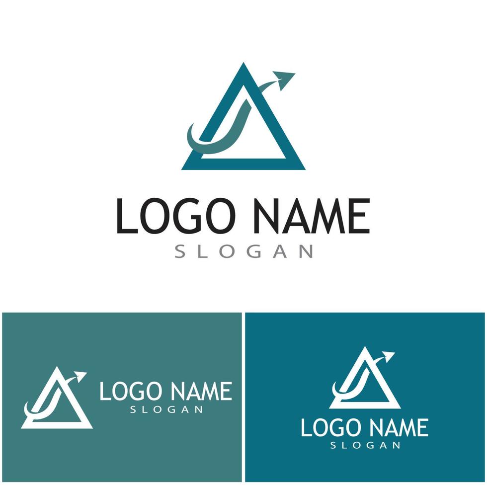 futuristisk triangel kedja logotyp design inspiration vektor
