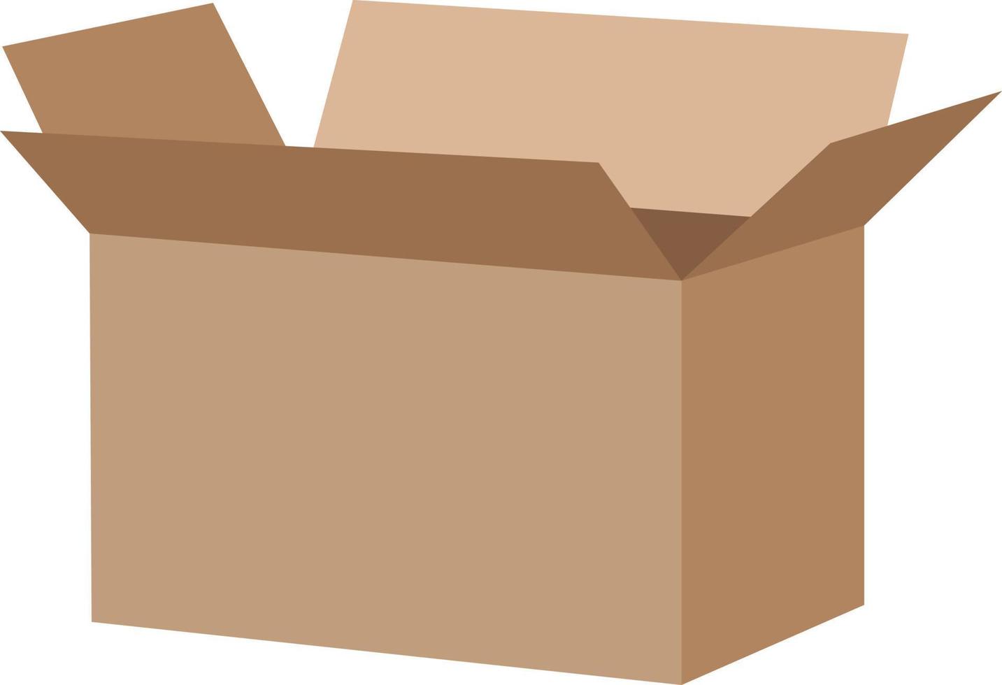 brun låda, kan användas för ikon eller illustration vektor