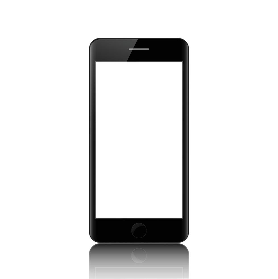 ny realistisk mobil smart telefon modern stil isolerad på vit bakgrund. vektor