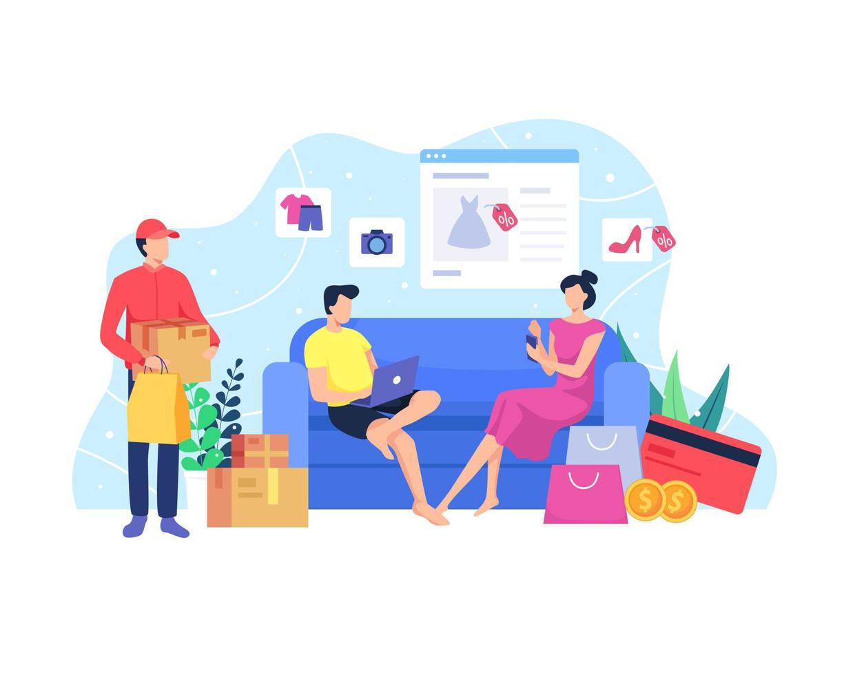 online shopping illustration vektor