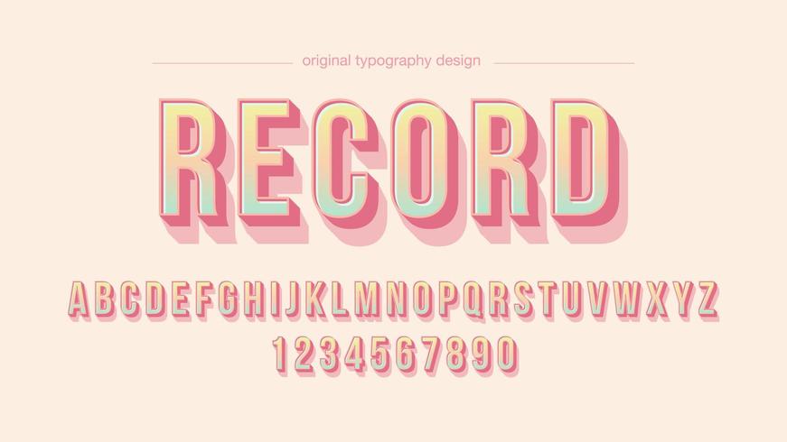 Färgglada djärva typografi med stora bokstäver vektor