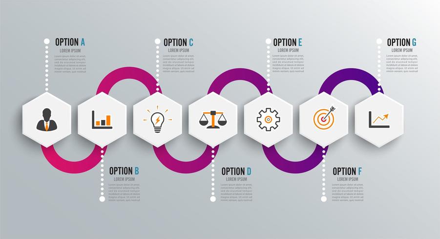 Infographic designmall och marknadsföringsikoner vektor