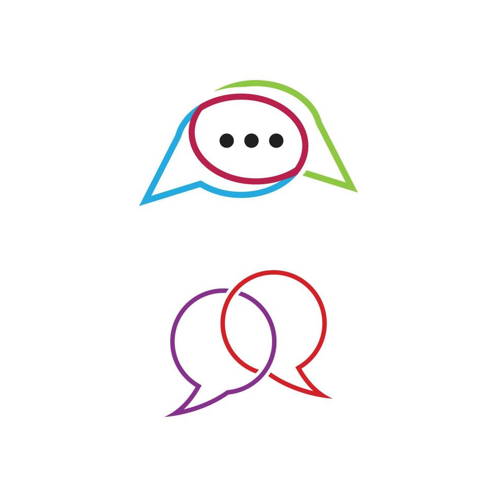buble Chat-Symbol Vektor-Illustration-Design-Logo-Vorlage vektor
