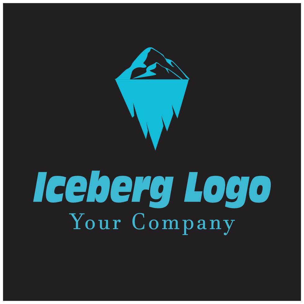 Eisberg-Logo-Vorlage Vektorsymbol Natur vektor