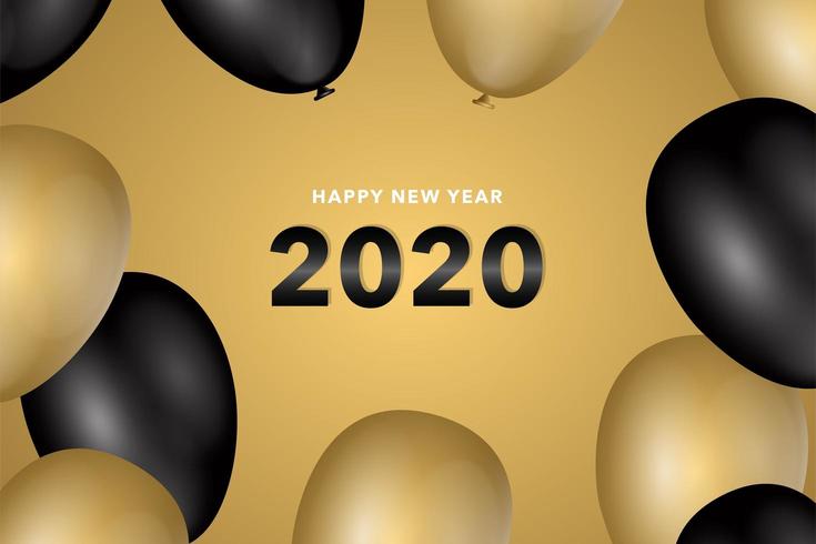 Hintergrund des neuen Jahres 2020 vektor