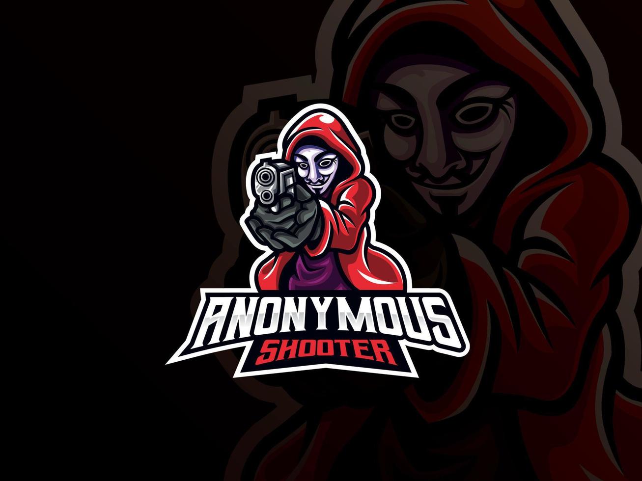 anonymes maskottchen-sport-logo-design vektor