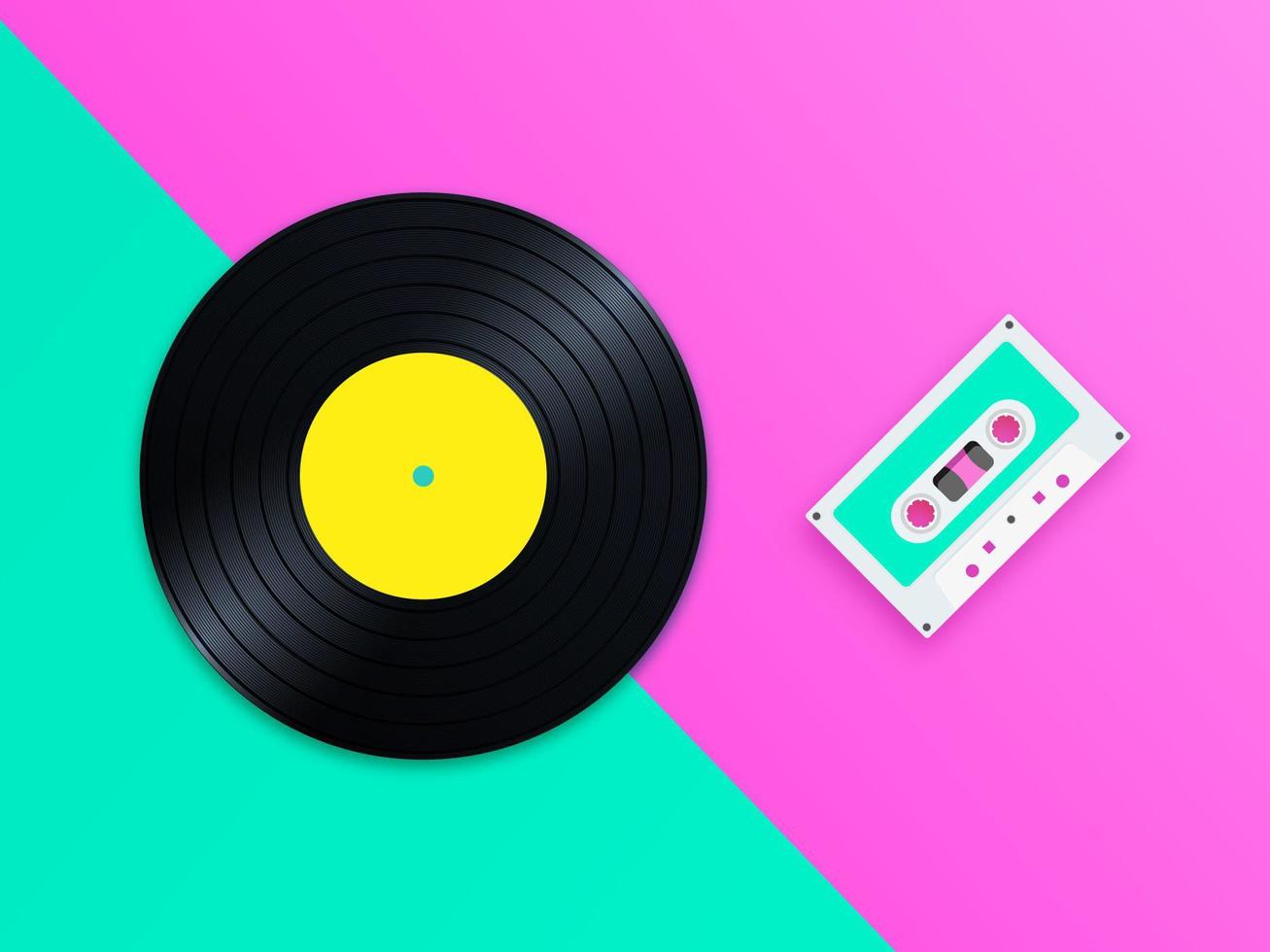 Old School Music Pop Vector Bakgrund