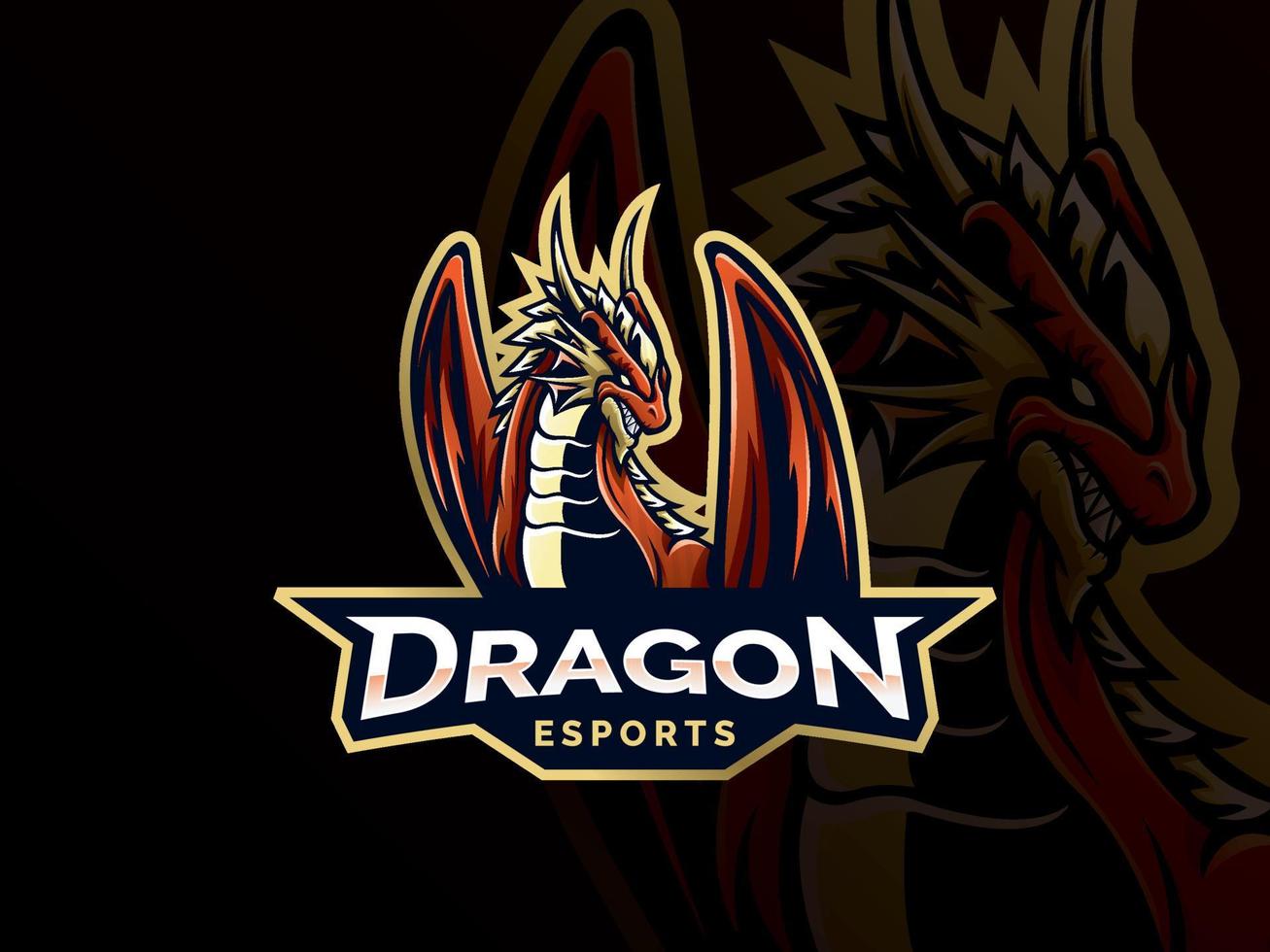 dragon vektor logotyp mall