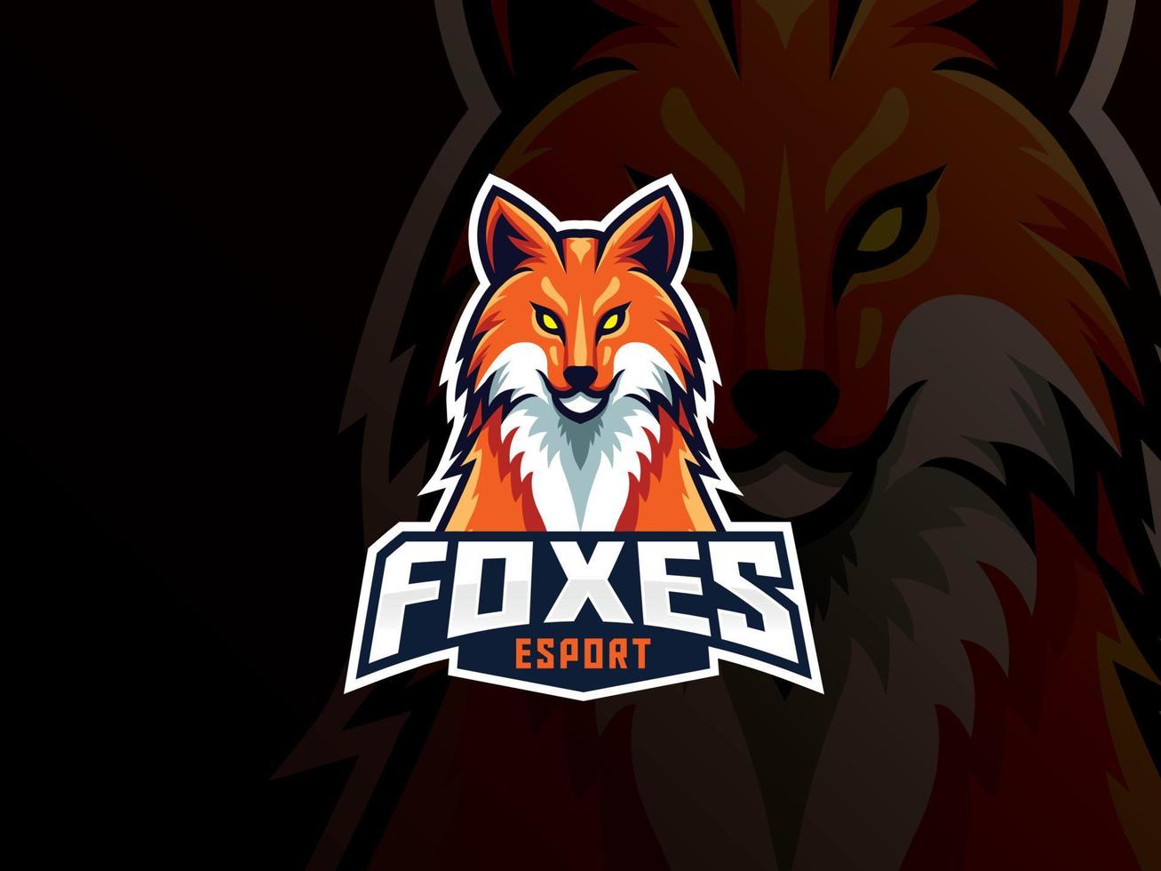 fox maskot sport logotyp design vektor