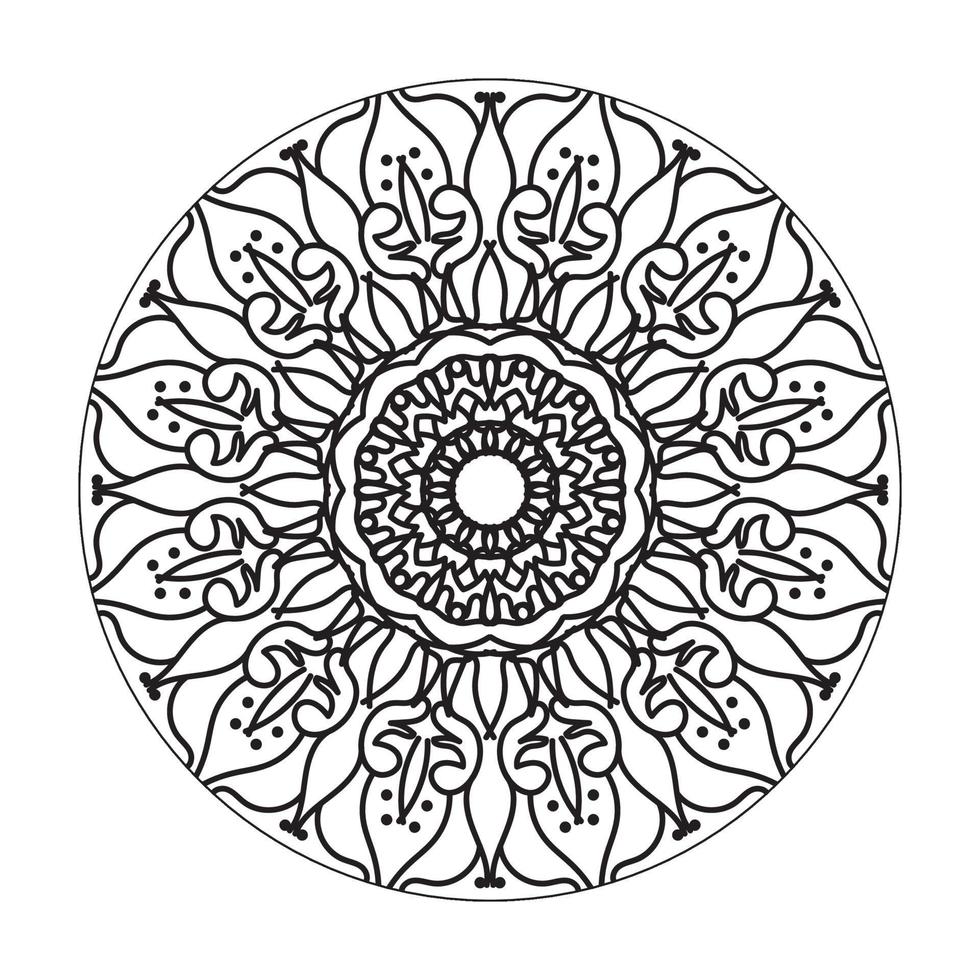 samlingar cirkulärt mönster i form av en mandala för henna, mehndi, tatueringar, dekorationer. dekorativ dekoration i etnisk orientalisk stil. målarbok sida. vektor