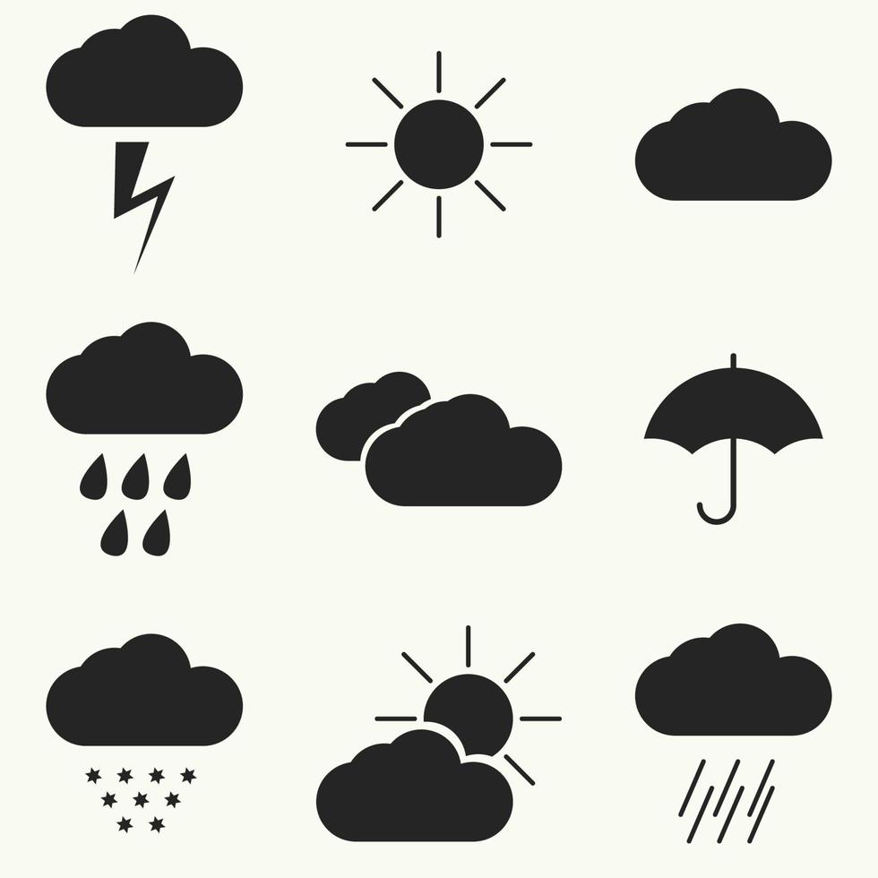 Vektorgrafiken zum Thema Wetter vektor