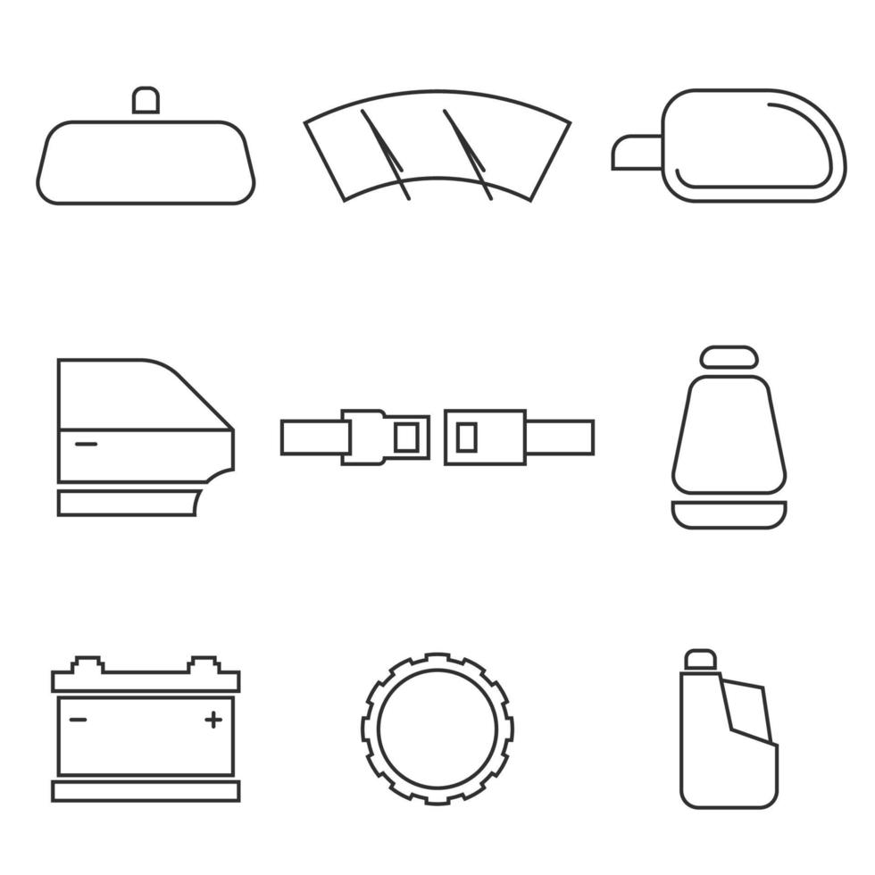 einfaches Vektorsymbol Autozubehör vektor