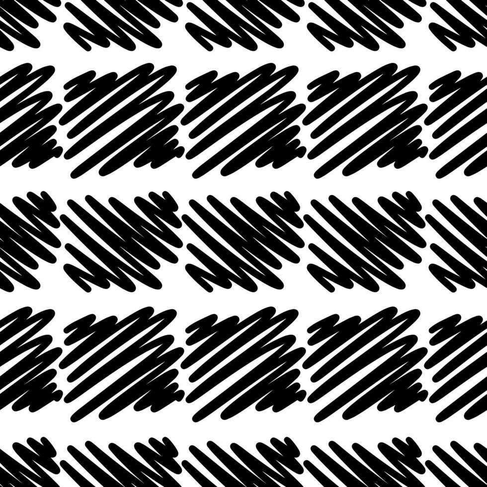 Spiralmuster schwarz. ein abstraktes Retro-Muster aus geometrischen Formen. eine geometrische Welle des Kreishintergrundes. Vektor abstraktes nahtloses Muster mit einer handgezeichneten runden Spiralform, die mit einem Pinsel gemacht wurde.