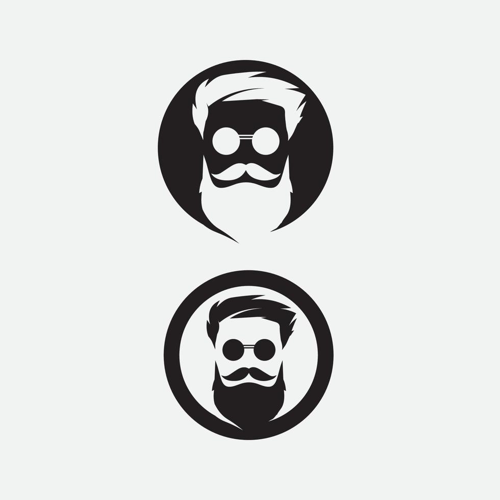 vintage friseursalon logo set und design embleme etiketten, abzeichen, logos hintergrundillustration vektor