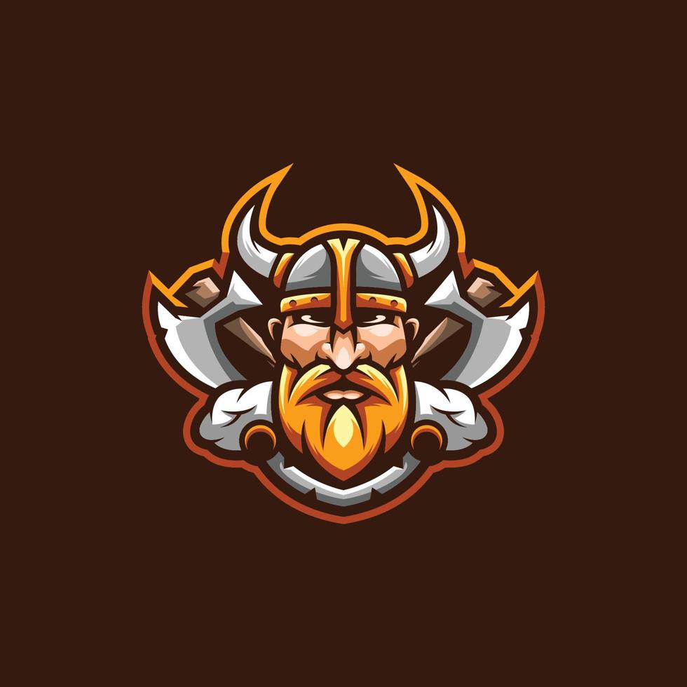 viking maskot logotyp vektor