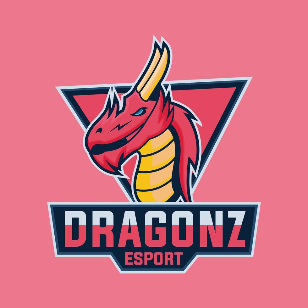 dragon esport logotyp vektor