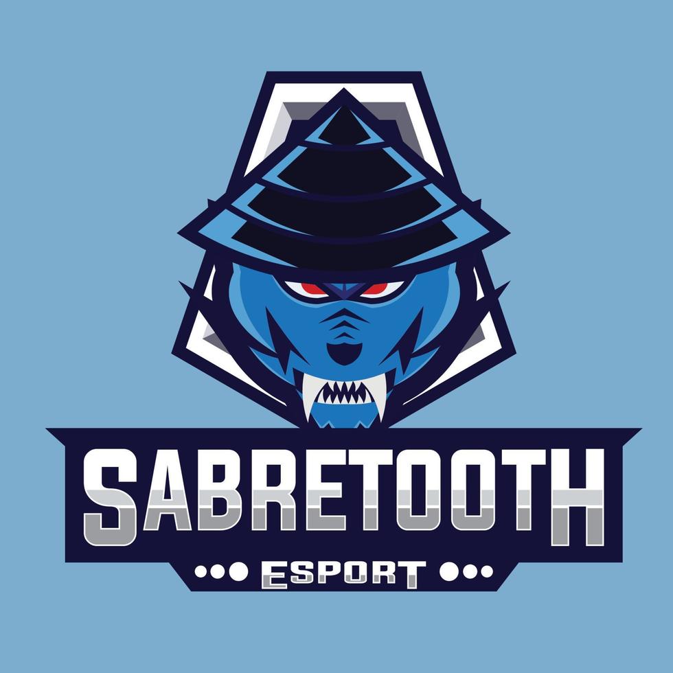 Sabretooth-Maskottchen-Logo vektor