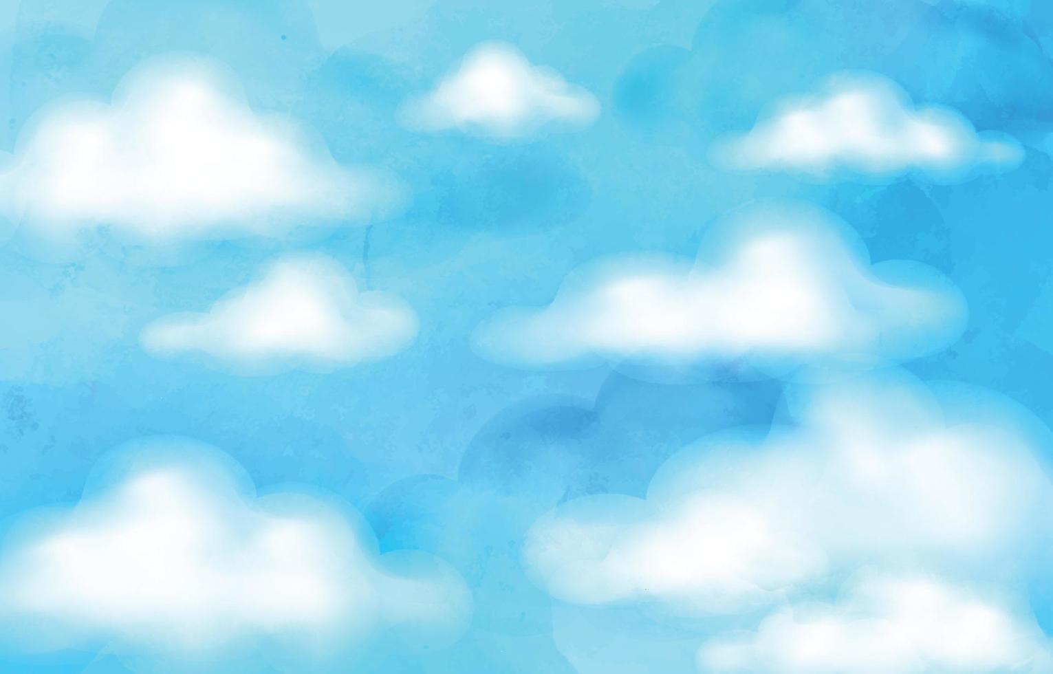 aquarell blauer himmel hintergrund vektor