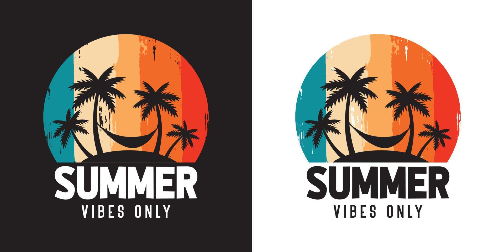 Sommer-Typografie-T-Shirt-Design vektor