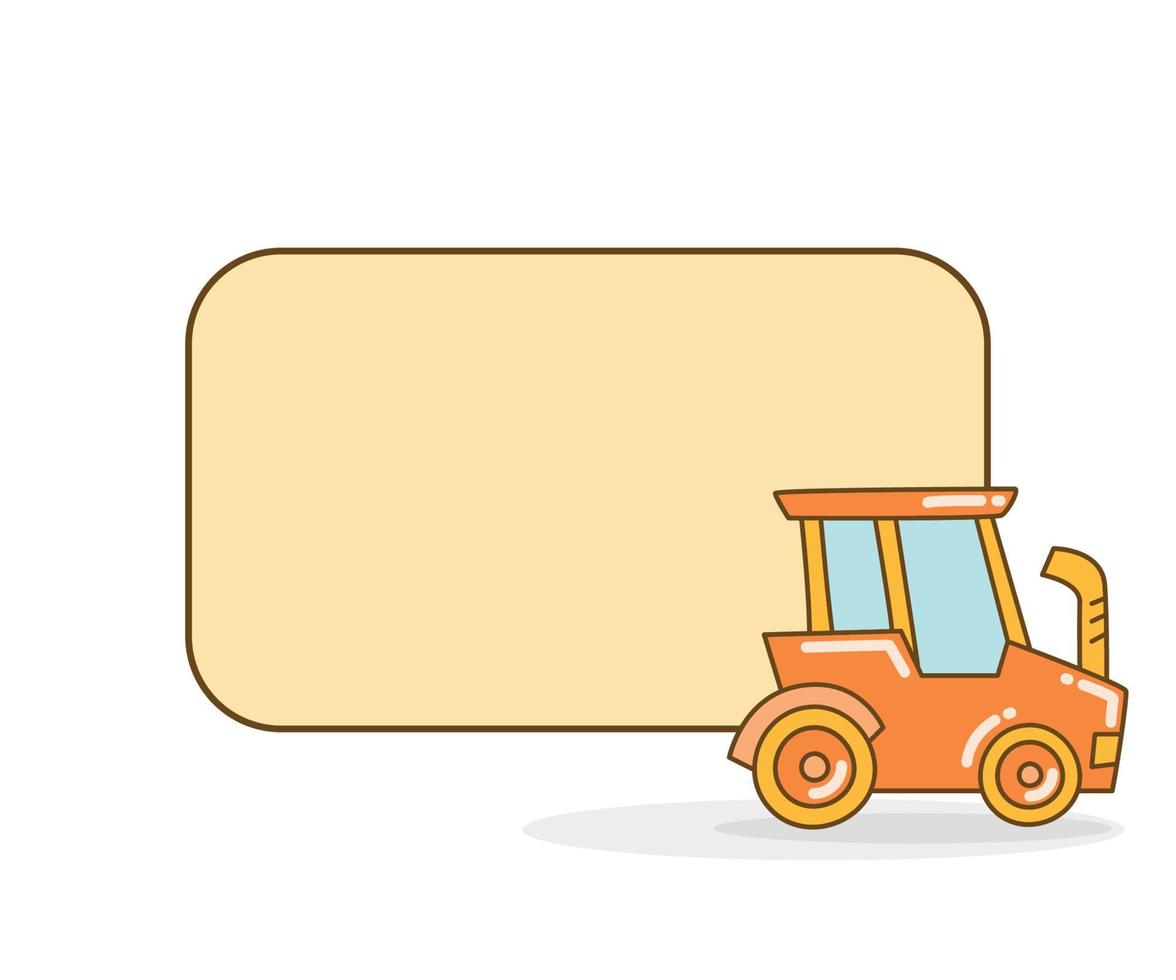 tom memo anteckning med traktor ikon illustration vektor