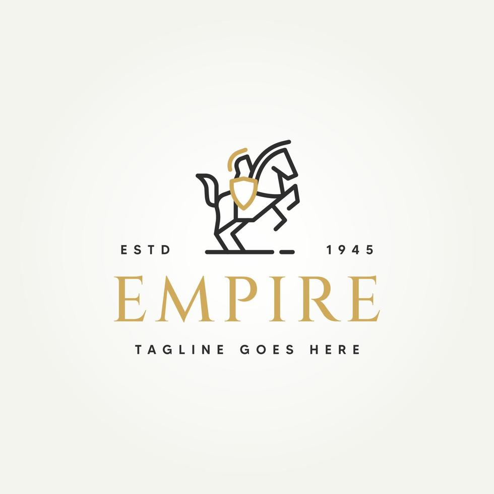 empire enkel linjekonst logotypdesign vektor