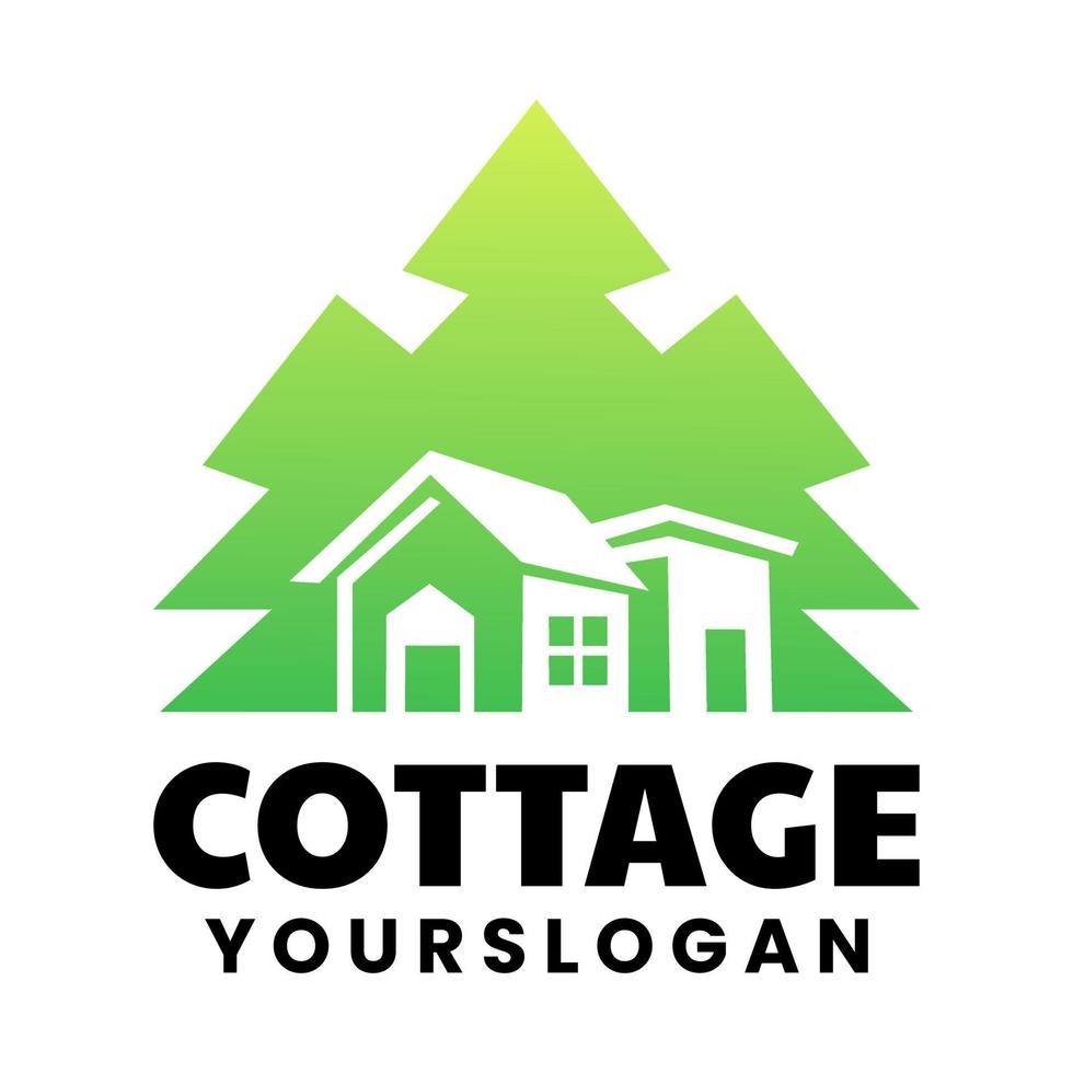 Cottage-Symbol-Logo-Design-Vorlage vektor