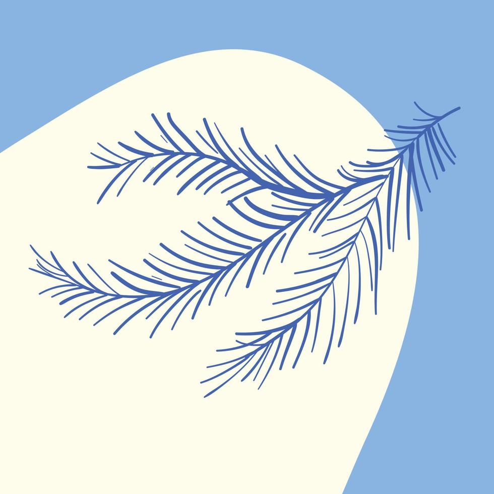 tall gren gran gren en symbol för jul och nyår för att dekorera kort och fotoritning vektor