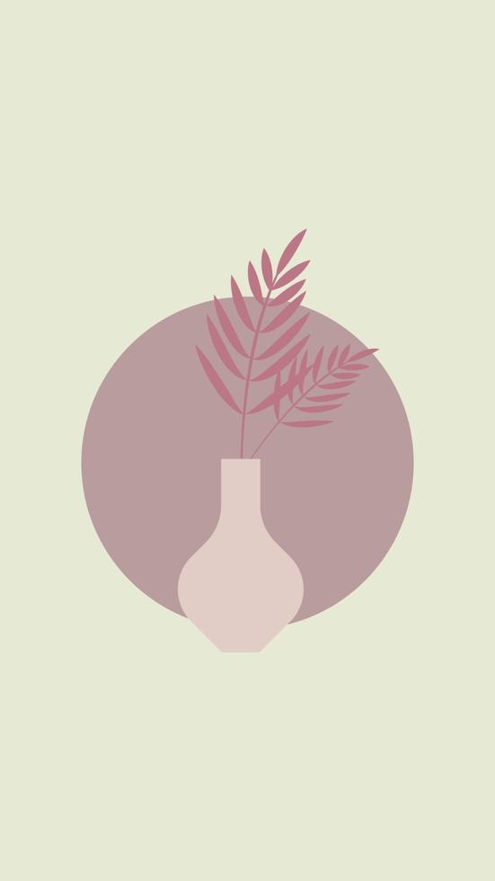 abstrakt minimalistisk affisch med vaser vektor