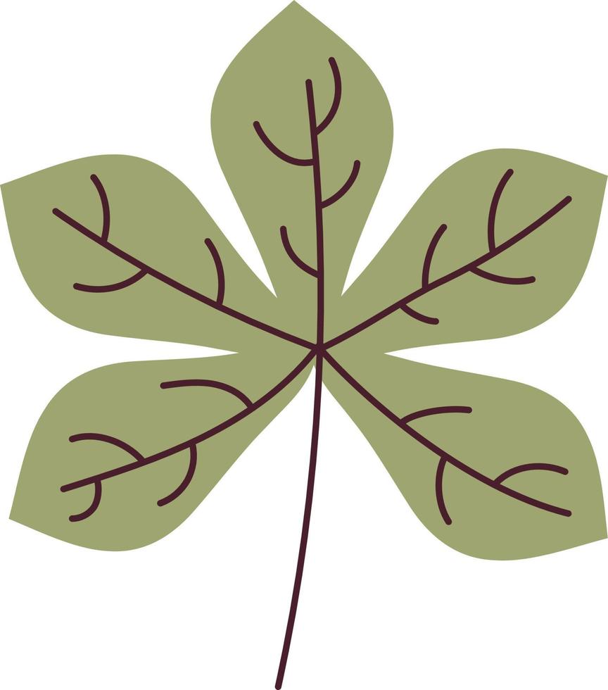 Kastanienblattelement für Herbstdesign vektor