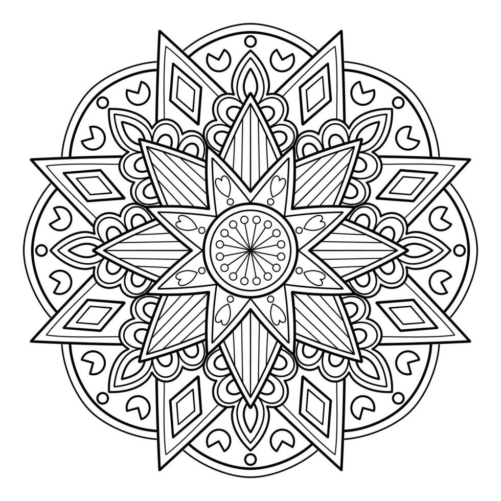 Vektor abstrakte Mandala-Muster. Kunst an der Wand. Malbuch Spitzenmuster das Tattoo. Design für ein Tapetenfarbenhemd und Fliesenaufkleberdesign, dekoratives Kreisornament im orientalischen Ethnostil