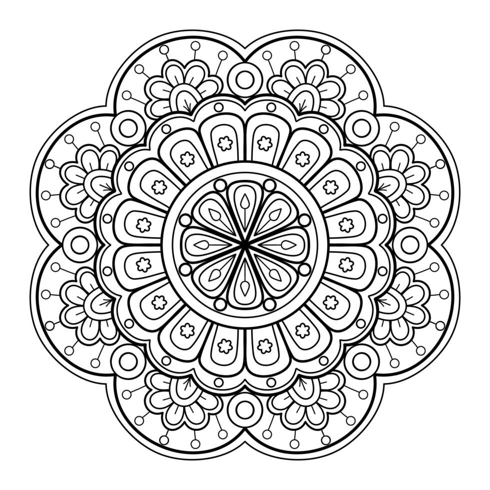 vektor abstrakt mandala mönster. konst på väggen. målarbok spetsmönster tatueringen. design för en tapetfärg skjorta och kakeldesign, dekorativ cirkelprydnad i etnisk orientalisk stil