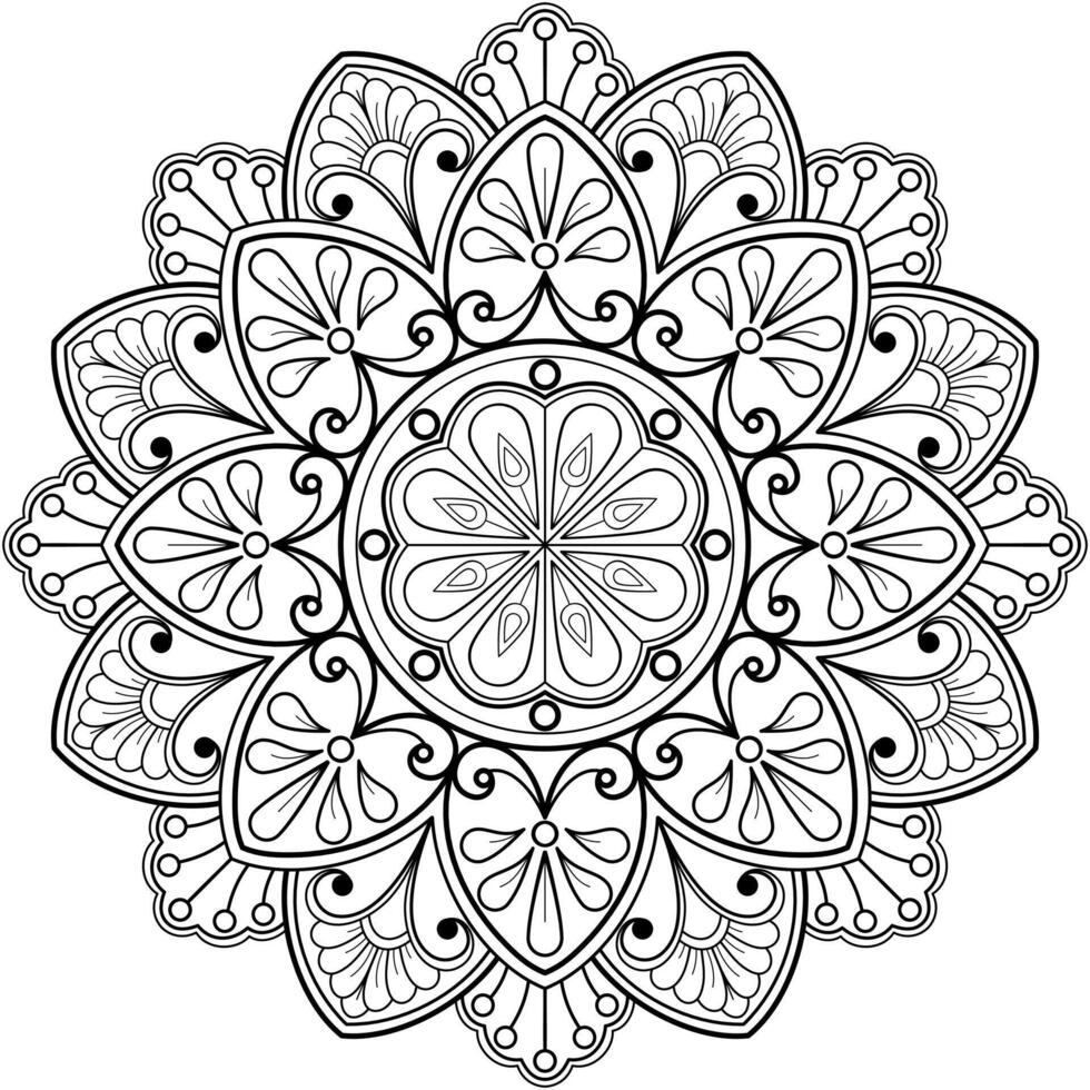 vektor abstrakt mandala mönster. konst på väggen. målarbok spetsmönster tatueringen. design för en tapetfärg skjorta och kakeldesign, dekorativ cirkelprydnad i etnisk orientalisk stil