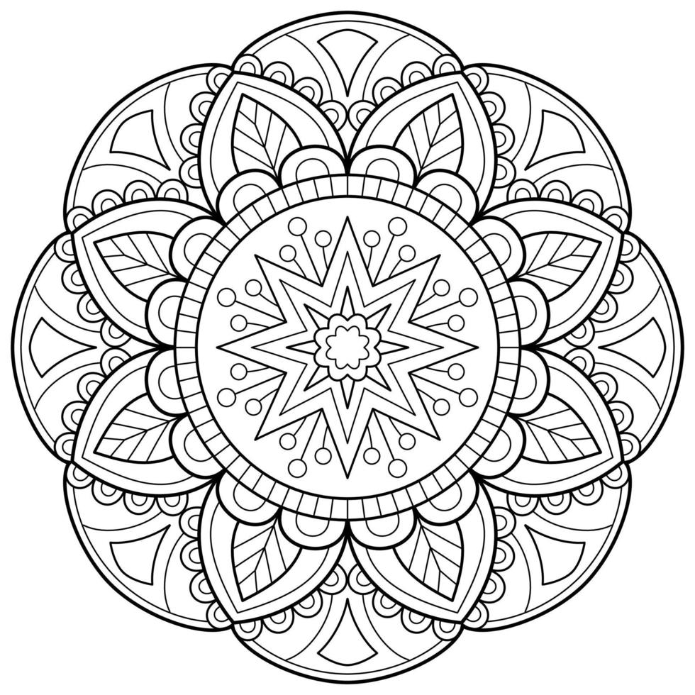 vektor abstrakt mandala mönster. konst på väggen. målarbok spetsmönster tatueringen. design för en tapetfärg skjorta och kakeldesign, dekorativ cirkelprydnad i etnisk orientalisk stil