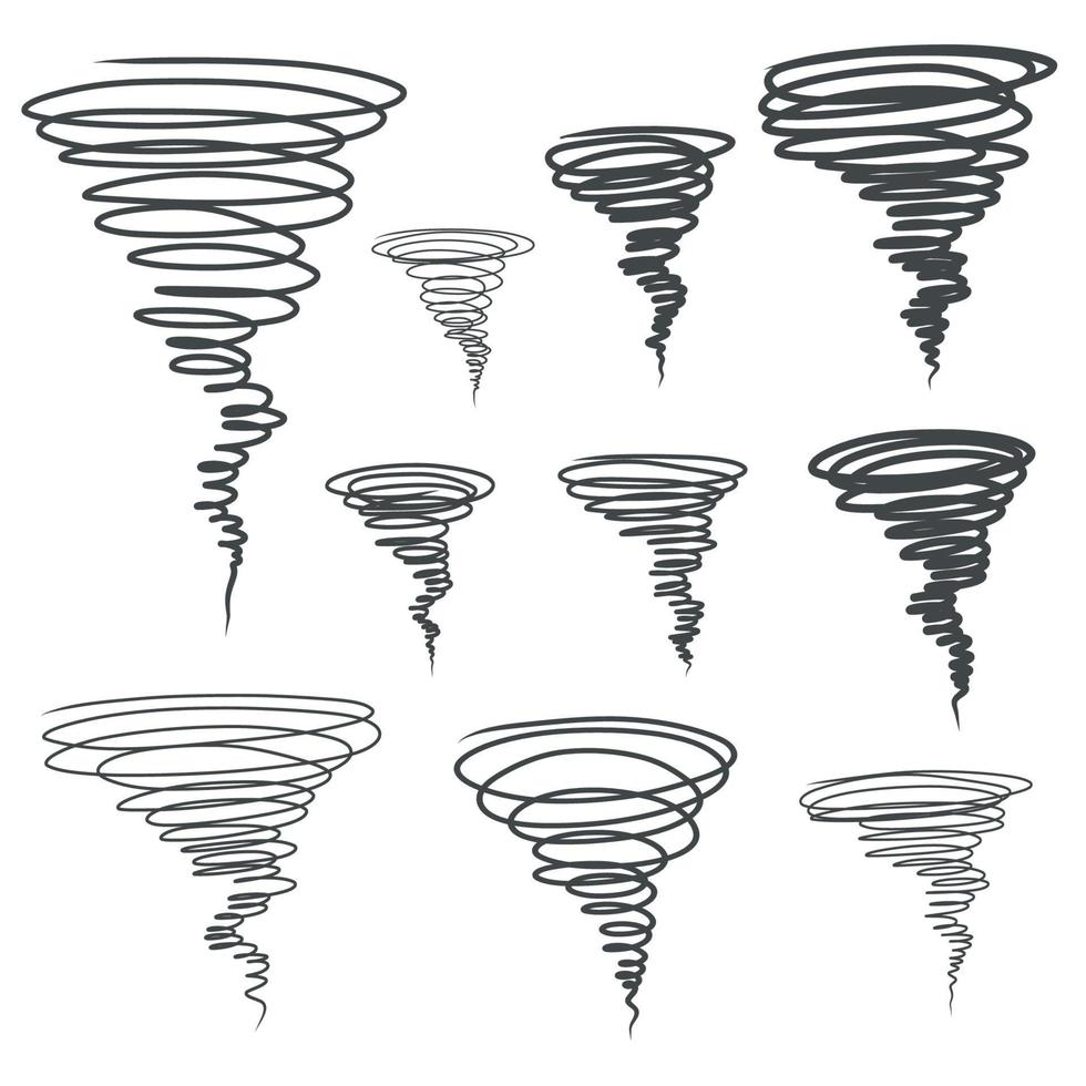tornado abstrakt ritning. vektor illustration