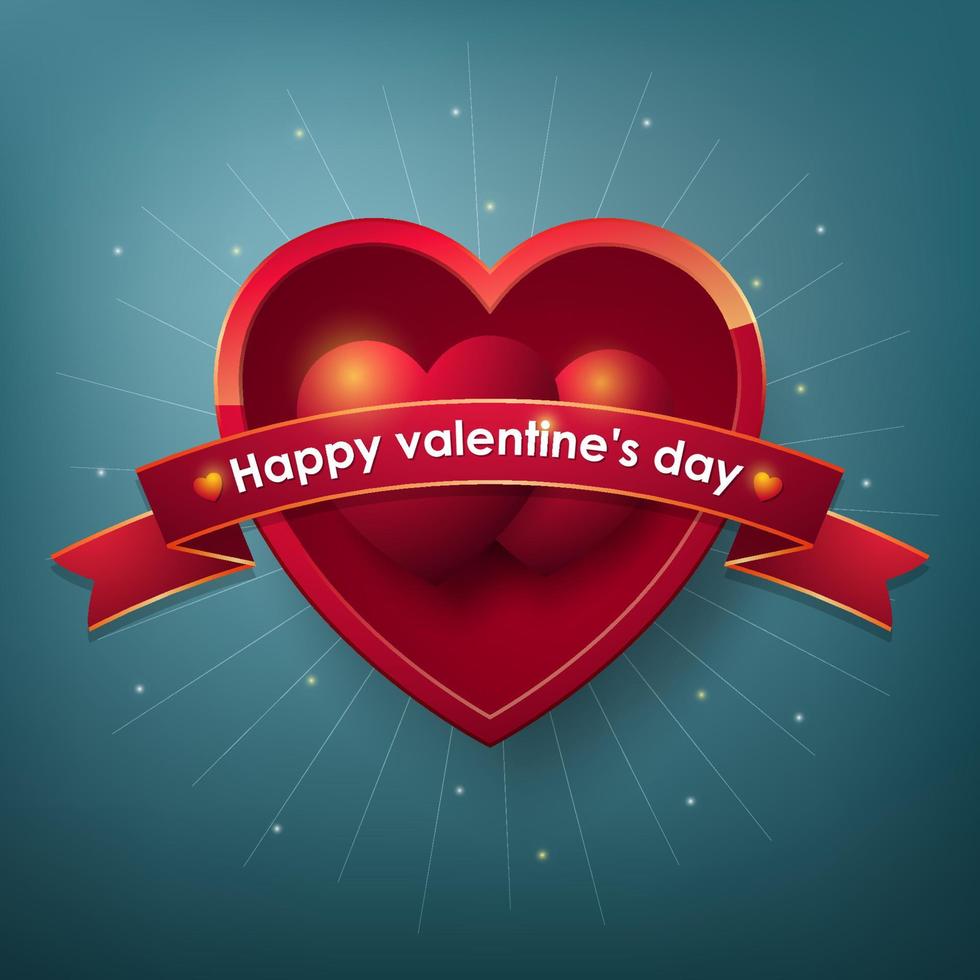 Happy Valentine's Day Design-Elemente für Poster oder Grußkarten. Vektor-Illustration vektor