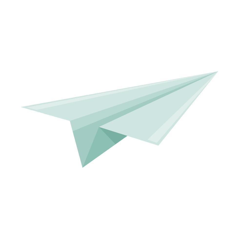 pappersflygplan. symbol för uppstart, början. skolkul. färg vektor illustration i platt stil.
