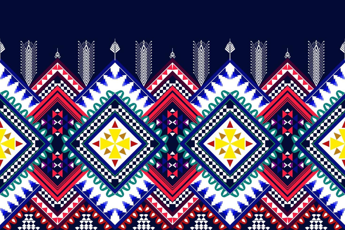 abstrakt geometrisk sömlös design. Aztekisk tyg matta mandala prydnad chevron textil dekoration tapet traditionella broderi vektor illustrationer bakgrund