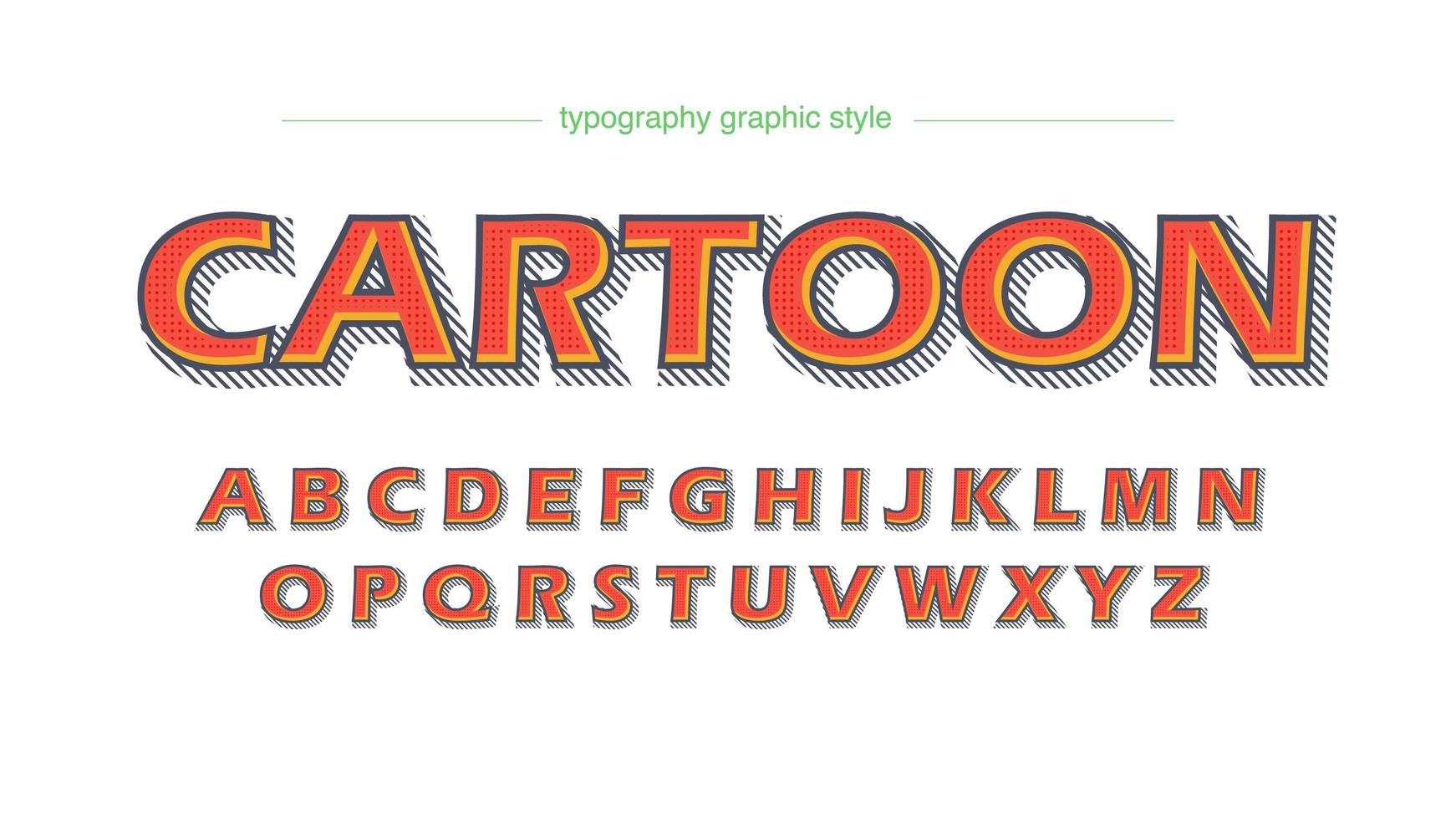 serietecknad orange typografi vektor